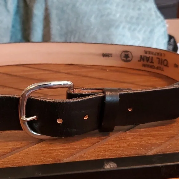 Men's Black leather Belt - Picture 4 of 4